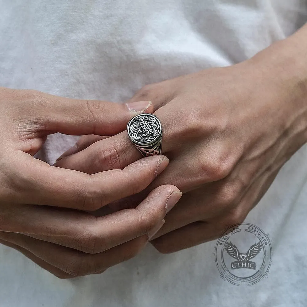 Tree of Life Celtics Stainless Steel Viking Ring sold by GTHIC product image thumbnail 2
