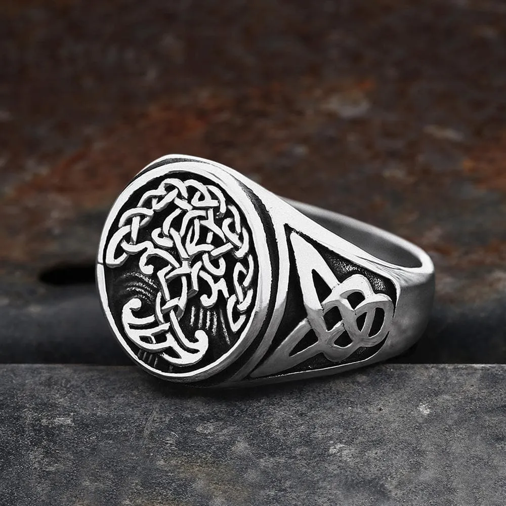 Tree of Life Celtics Stainless Steel Viking Ring sold by GTHIC product image thumbnail 3