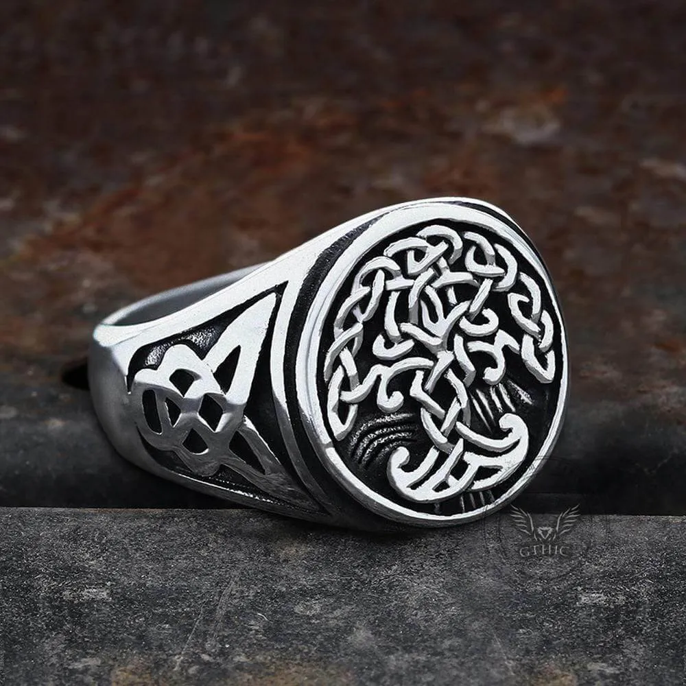 Tree of Life Celtics Stainless Steel Viking Ring sold by GTHIC product image thumbnail 4