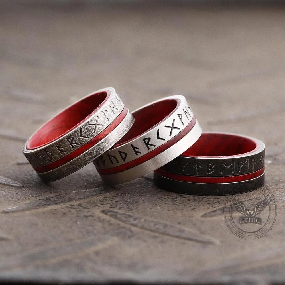 Norse Viking Runes Stainless Steel Ring sold by GTHIC product image thumbnail 2