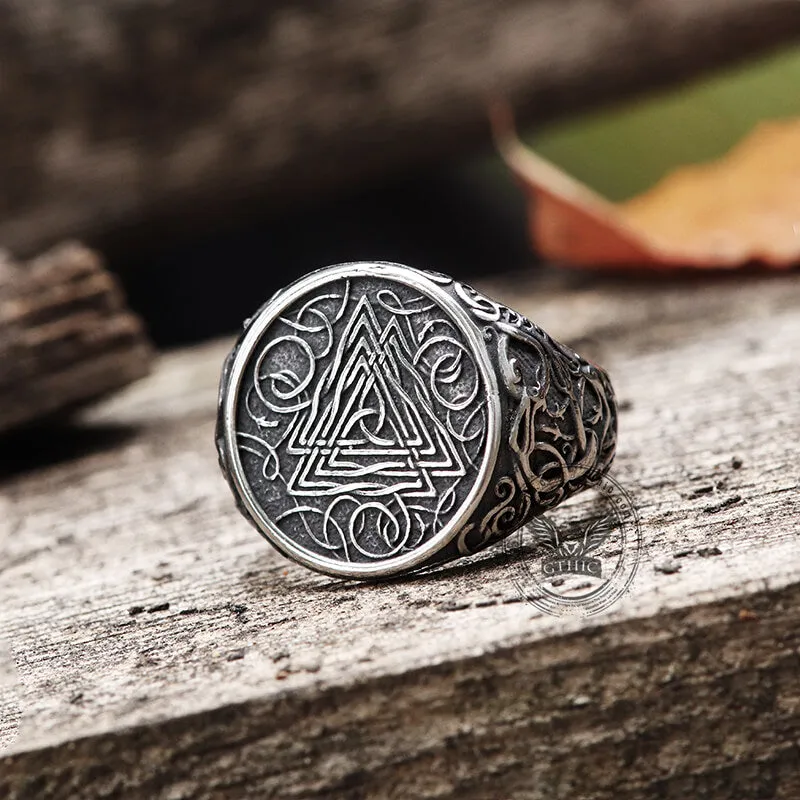 Urnes Valknut Stainless Steel Viking Ring sold by GTHIC product image thumbnail 3