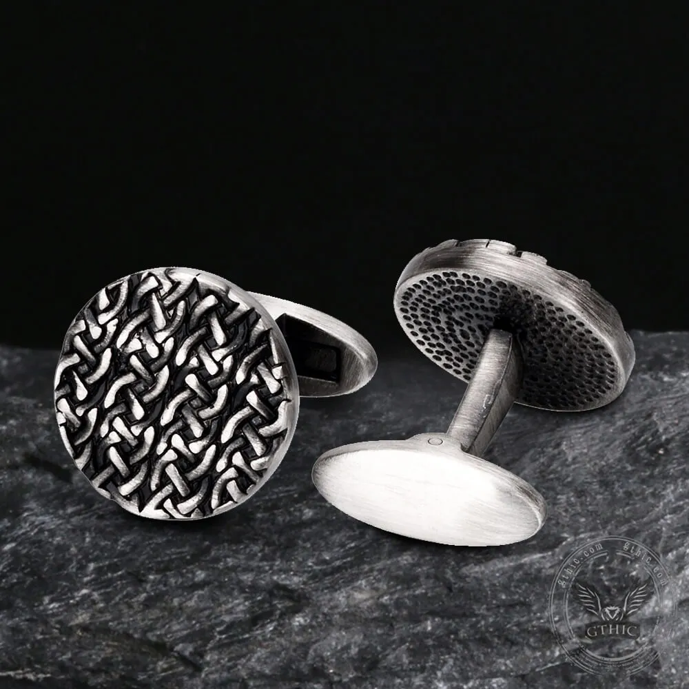 Minimalist Cross Pattern Brass Whale Back Cufflinks sold by GTHIC product image thumbnail 4