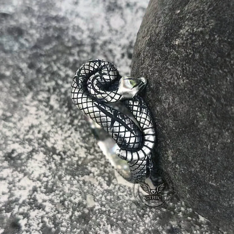 Rattlesnake Sterling Silver Snake Ring sold by GTHIC product image thumbnail 4
