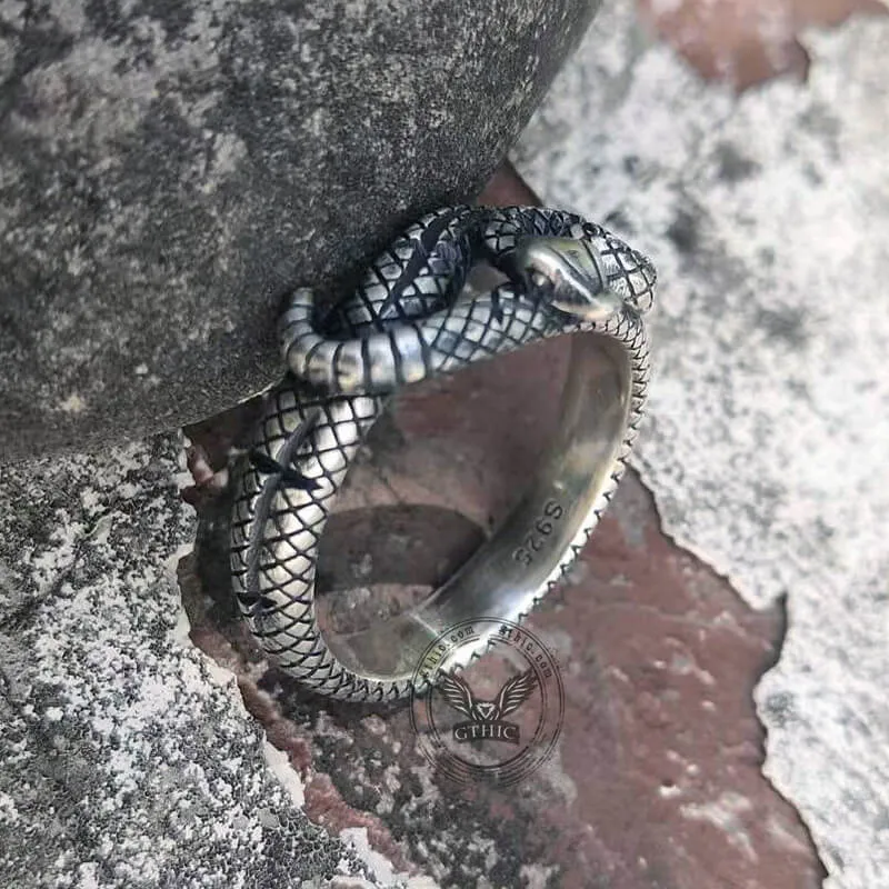 Rattlesnake Sterling Silver Snake Ring sold by GTHIC product image thumbnail 5