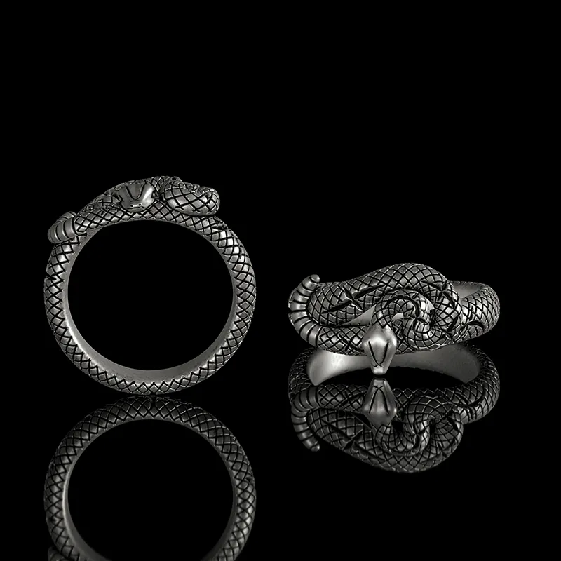 Rattlesnake Sterling Silver Snake Ring sold by GTHIC