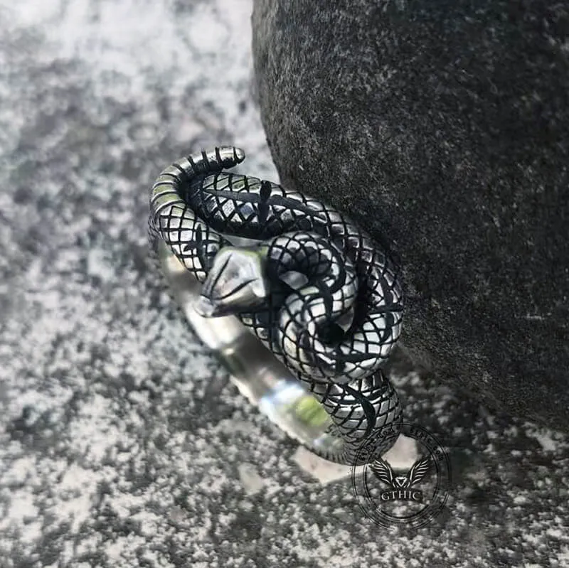 Rattlesnake Sterling Silver Snake Ring sold by GTHIC product image thumbnail 2