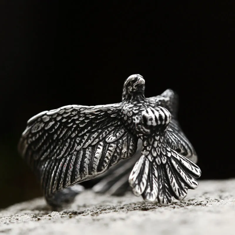 Goshawk Eagle Stainless Steel Animal Ring sold by GTHIC