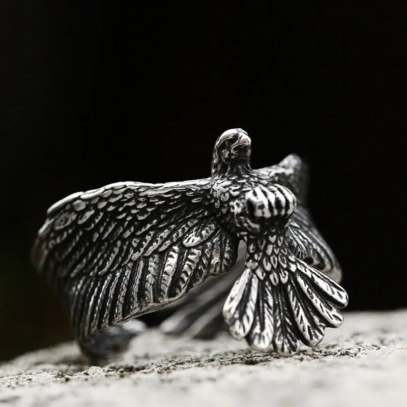 Goshawk Eagle Stainless Steel Animal Ring sold by GTHIC