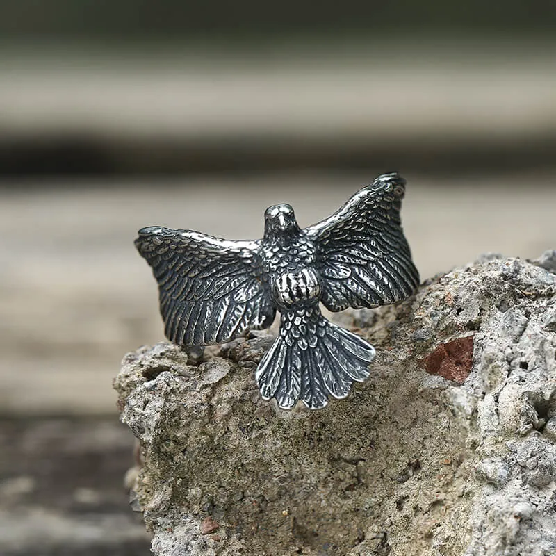 Goshawk Eagle Stainless Steel Animal Ring sold by GTHIC product image thumbnail 3
