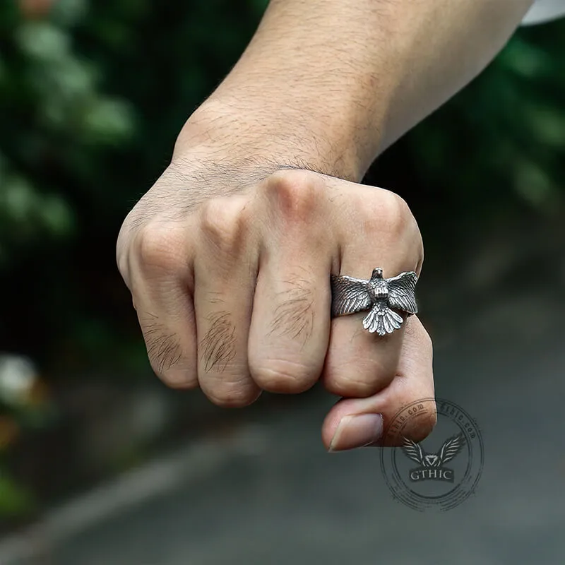 Goshawk Eagle Stainless Steel Animal Ring sold by GTHIC product image thumbnail 2