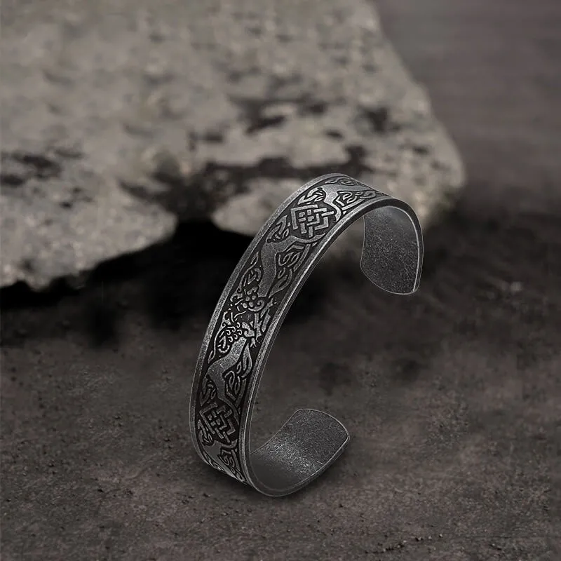 Viking Symbol Stainless Steel Cuff Bracelet sold by GTHIC product image thumbnail 3