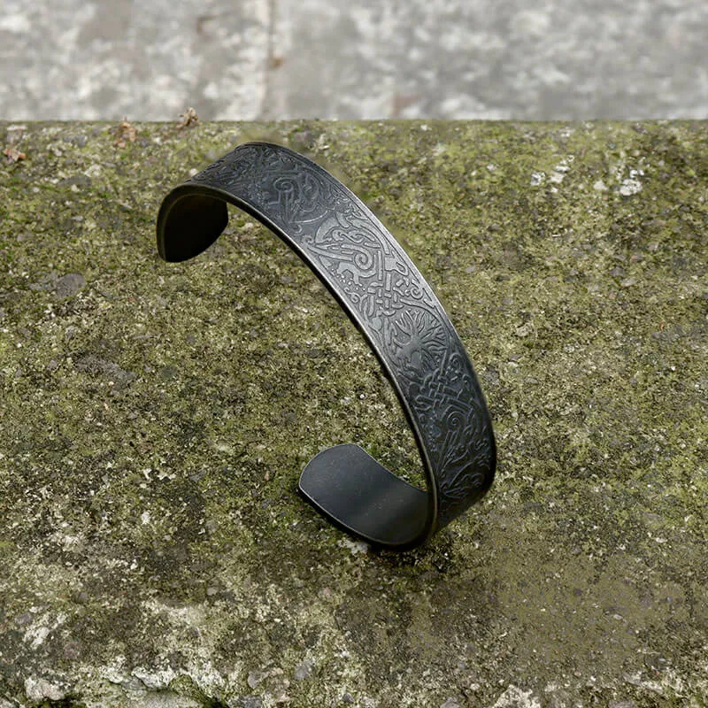 Viking Symbol Stainless Steel Cuff Bracelet sold by GTHIC