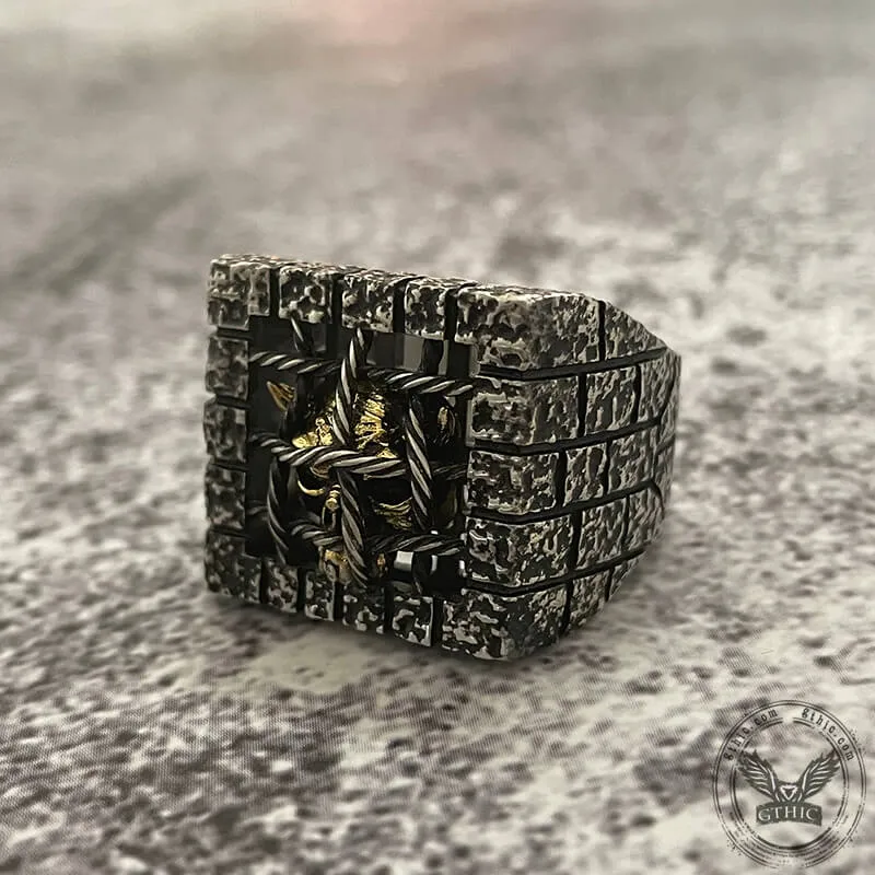 Cage Sterling Silver Skull Ring sold by GTHIC product image thumbnail 4