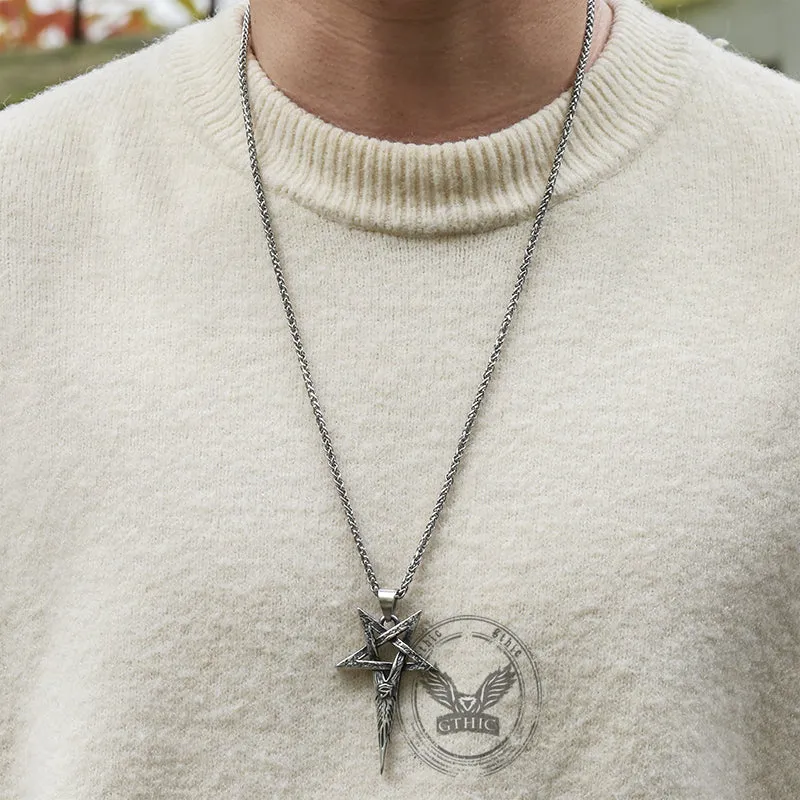 Eye Of Ra Pentagram Stainless Steel Pendant sold by GTHIC product image thumbnail 2