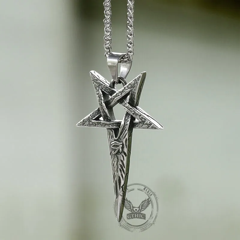 Eye Of Ra Pentagram Stainless Steel Pendant sold by GTHIC product image thumbnail 5