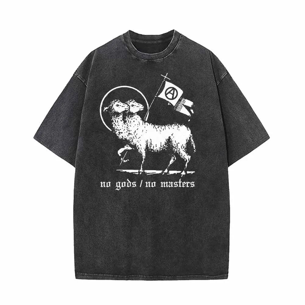 No Gods No Masters Vintage Washed T-shirt sold by GTHIC