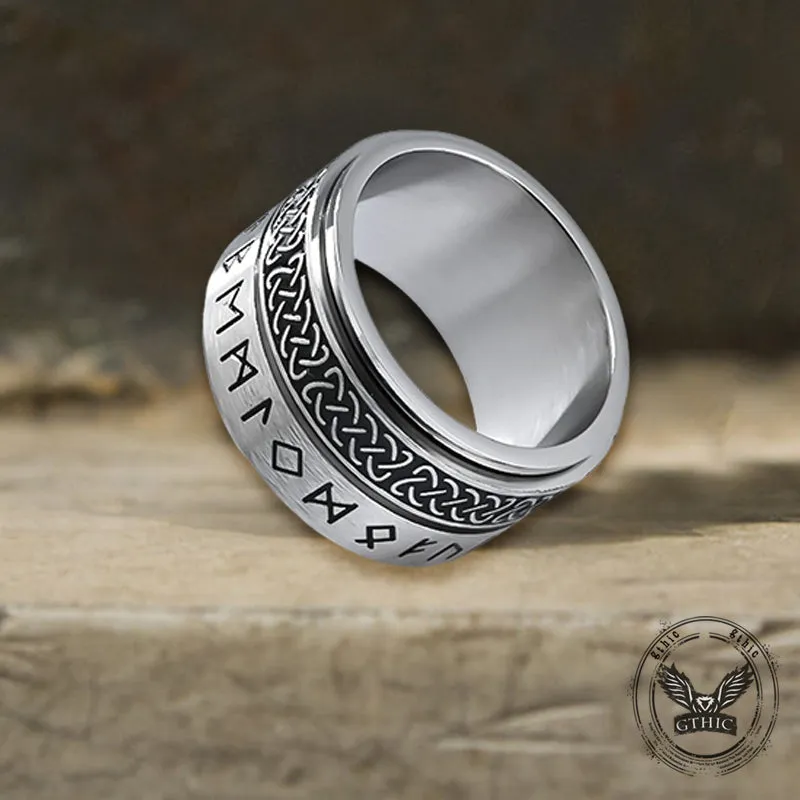 Celtic Knot Runes Viking Spinner Stainless Steel Ring sold by GTHIC product image thumbnail 5