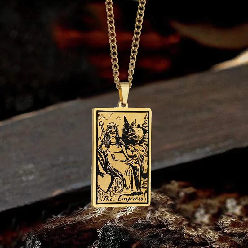 The Empress Tarot Card Stainless Steel Necklace sold by GTHIC product image thumbnail 3