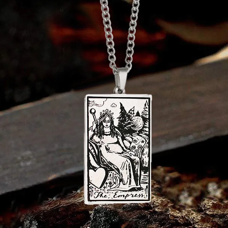 The Empress Tarot Card Stainless Steel Necklace sold by GTHIC