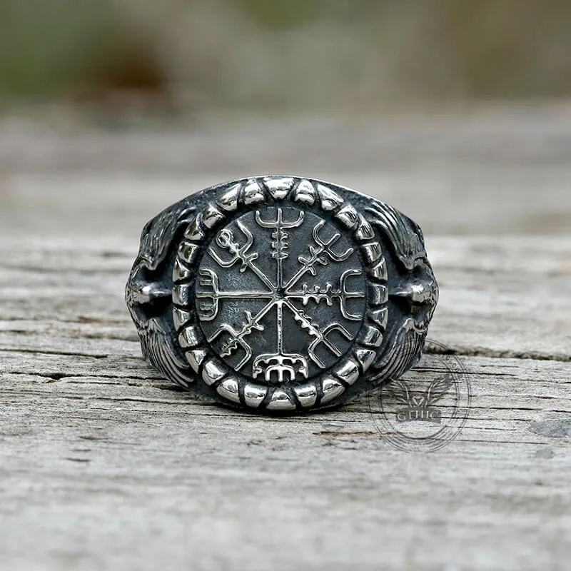 Vegvísir Raven Stainless Steel Viking Ring sold by GTHIC product image thumbnail 3