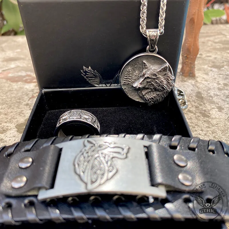 3 Pcs Fenris-wolf Stainless Steel Jewelry Set sold by GTHIC product image thumbnail 3