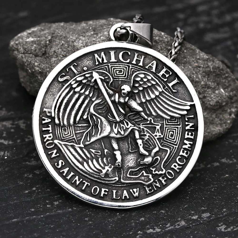 St. Michael Stainless Steel Pendant sold by GTHIC product image thumbnail 3
