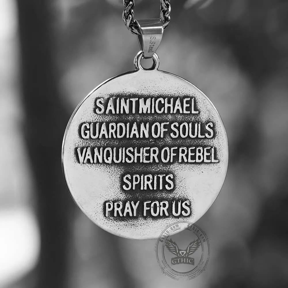 St. Michael Stainless Steel Pendant sold by GTHIC product image thumbnail 2