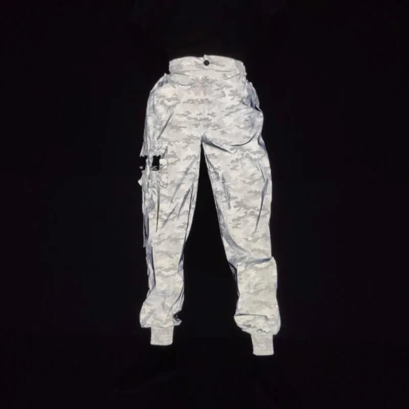 Men's Side Zip Reflective Cargo Pants sold by GTHIC