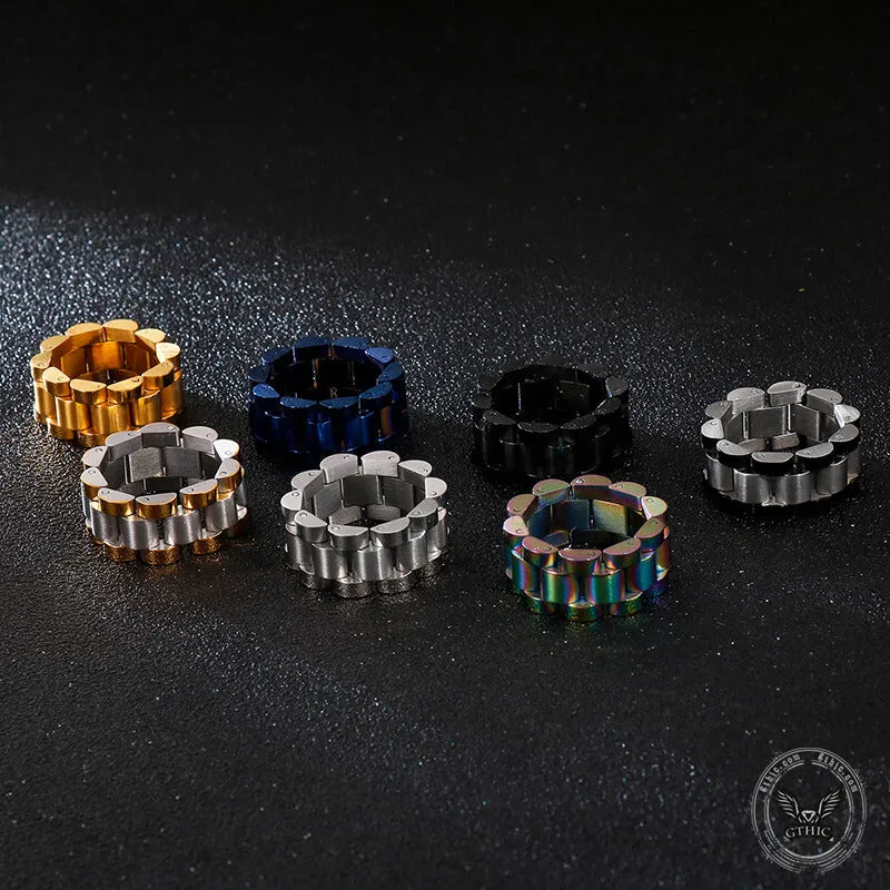 Minimalist Watch Chain Design Stainless Steel Ring sold by GTHIC