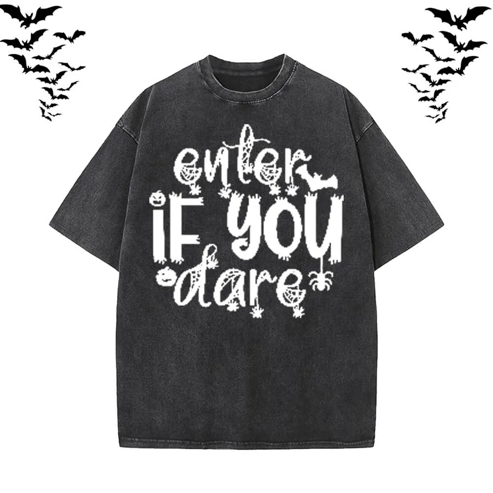 Enter If You Dare Vintage Washed T-shirt sold by GTHIC
