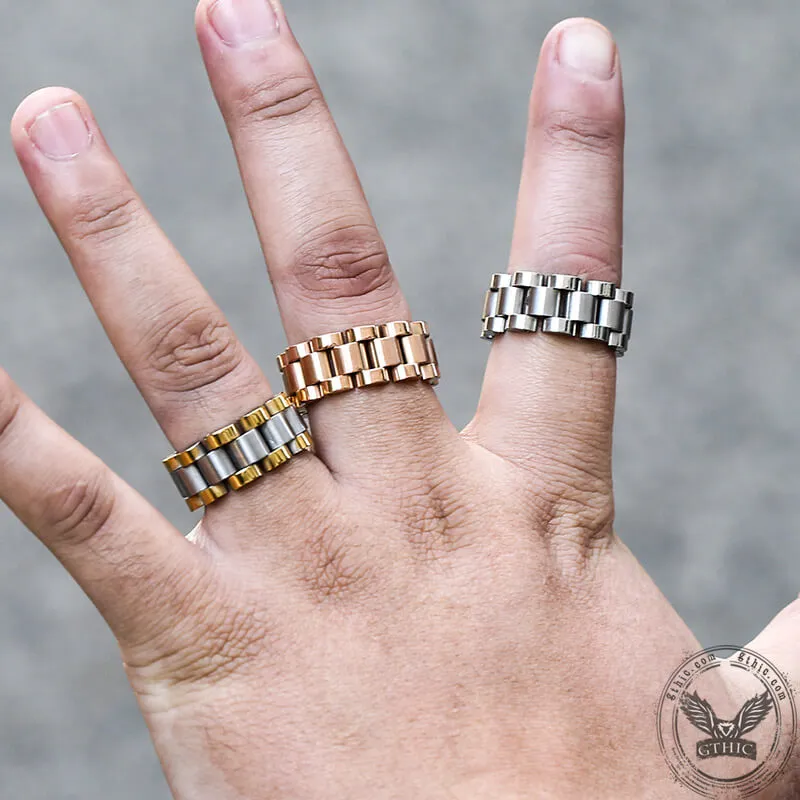 Minimalist Watch Chain Design Stainless Steel Ring sold by GTHIC product image thumbnail 2