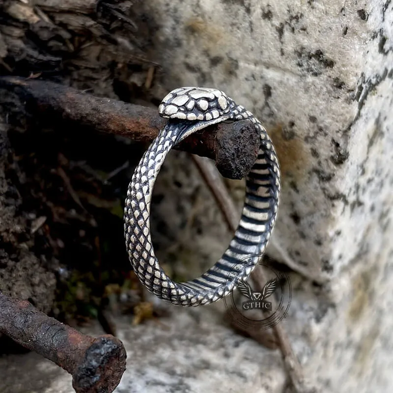 Ouroboros Snake Sterling Silver Ring sold by GTHIC product image thumbnail 3