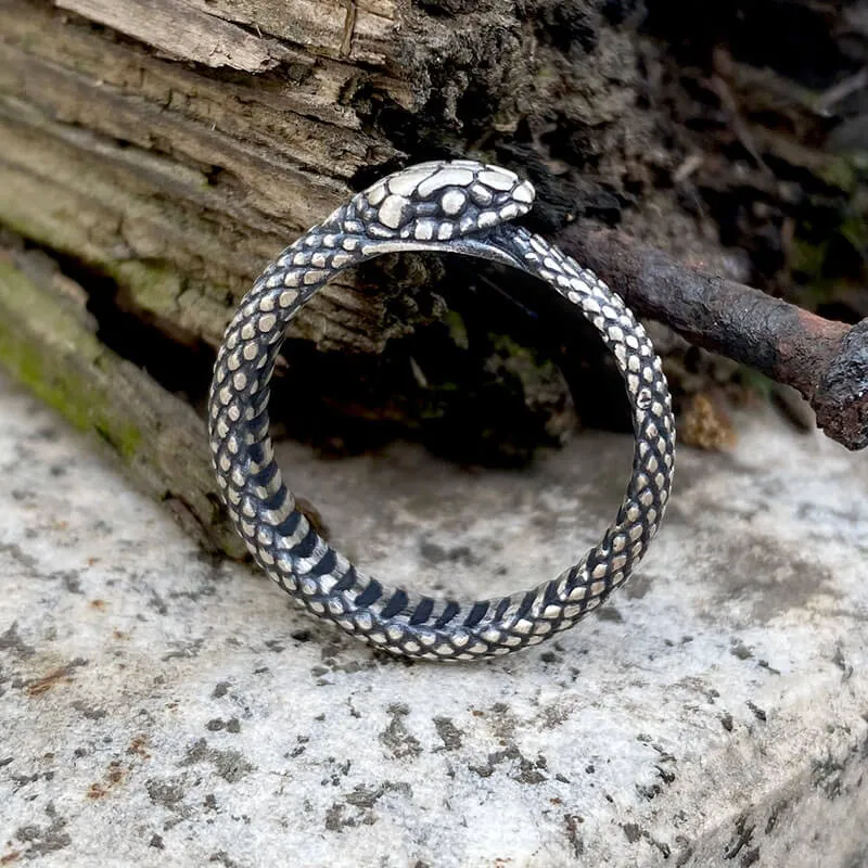 Ouroboros Snake Sterling Silver Ring sold by GTHIC