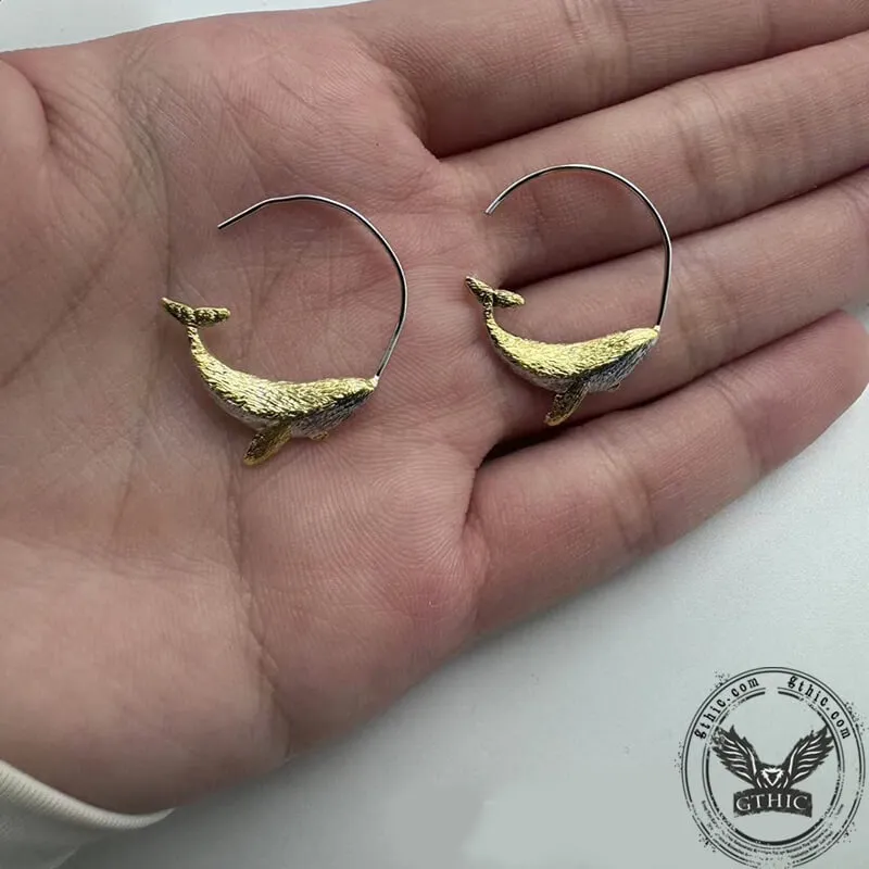 Simple Whale Copper Silver Plated Stud Earrings sold by GTHIC product image thumbnail 2