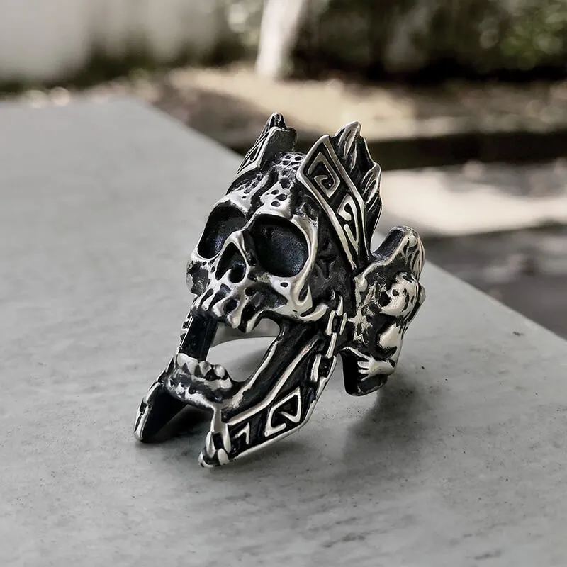 God of War Ares Sterling Silver Skull Ring sold by GTHIC