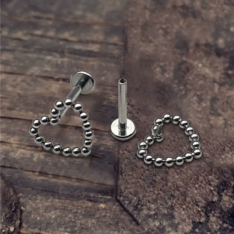 Heart Shaped Titanium Lip Ring Studs sold by GTHIC