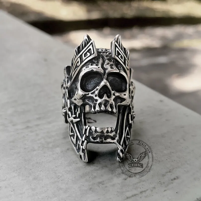God of War Ares Sterling Silver Skull Ring sold by GTHIC product image thumbnail 3