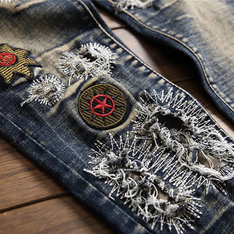 Embroidered Printed Cotton Men's Punk Pants sold by GTHIC product image thumbnail 3