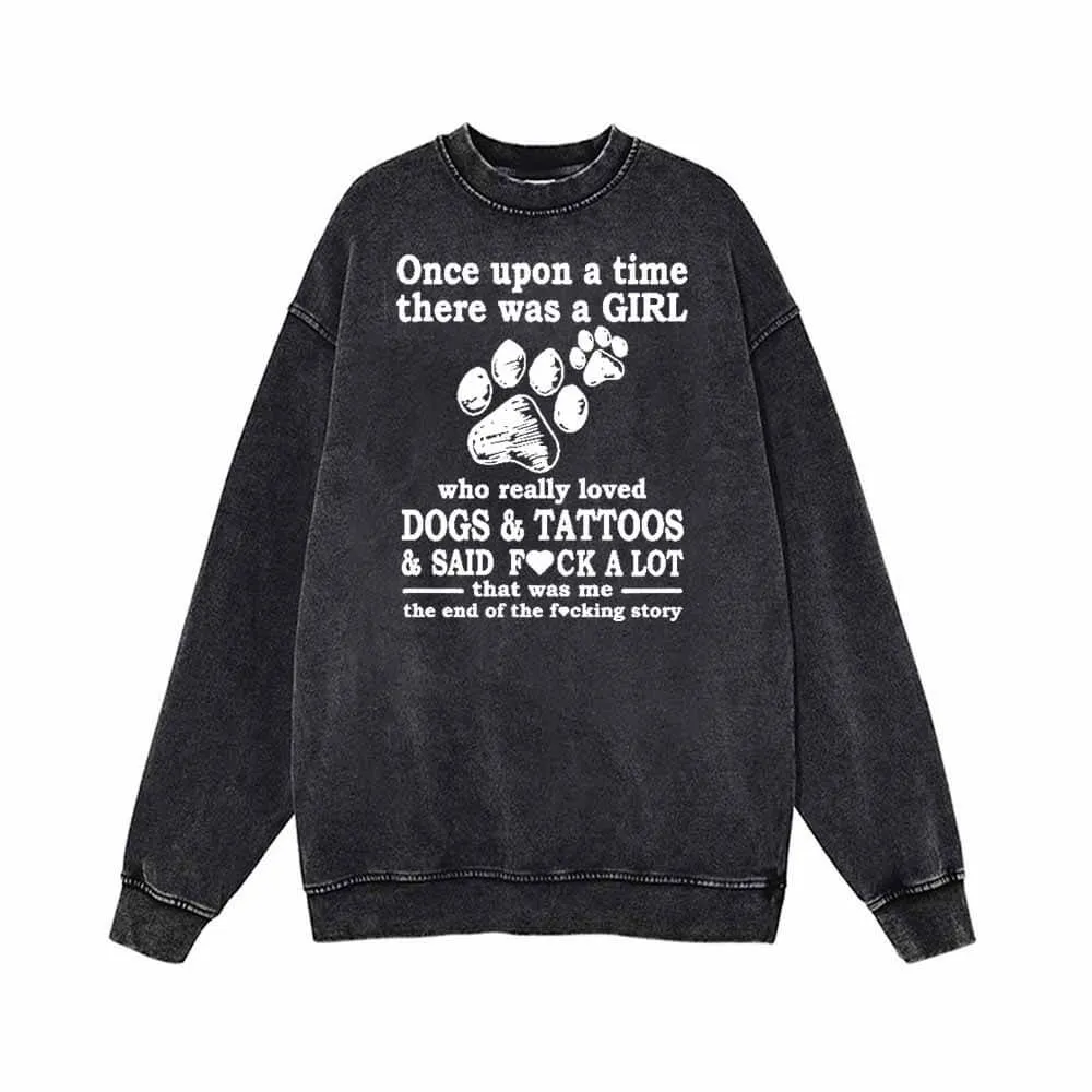 There Was A Girl Who Really Love Dogs And Tattoos Hoodie Sweatshirt sold by GTHIC product image thumbnail 2