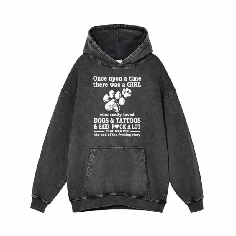 There Was A Girl Who Really Love Dogs And Tattoos Hoodie Sweatshirt sold by GTHIC