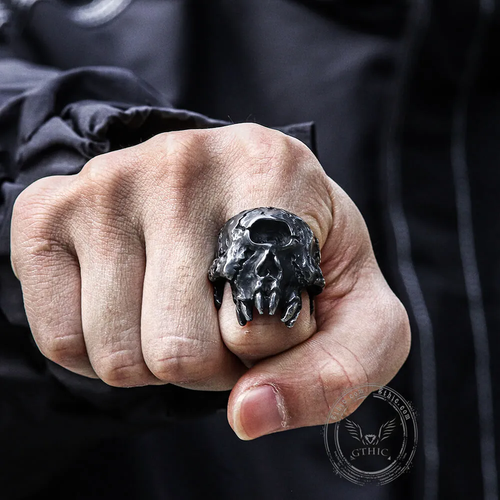 Greek Mythology Cyclops Skull Stainless Steel Ring sold by GTHIC product image thumbnail 2