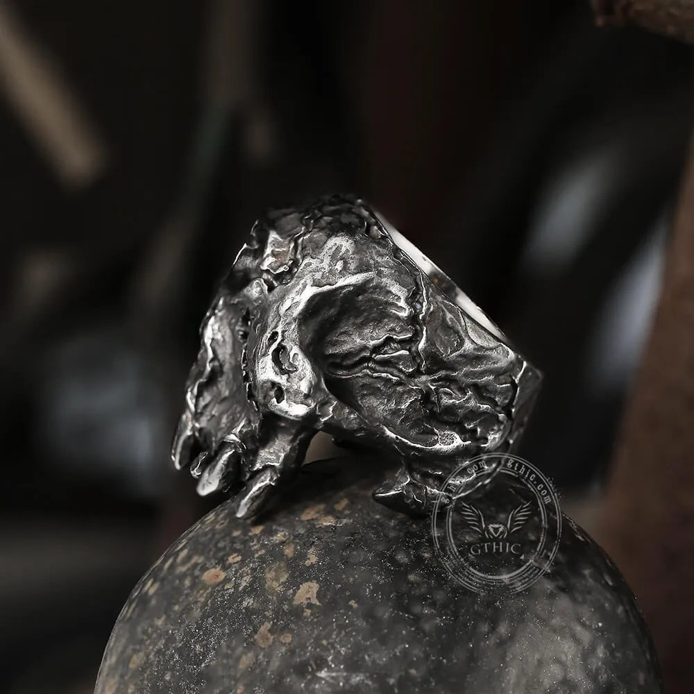 Greek Mythology Cyclops Skull Stainless Steel Ring sold by GTHIC product image thumbnail 5