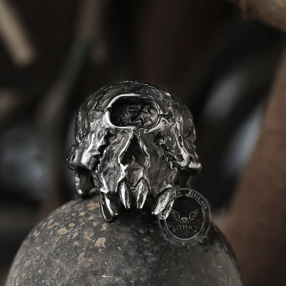 Greek Mythology Cyclops Skull Stainless Steel Ring sold by GTHIC product image thumbnail 3