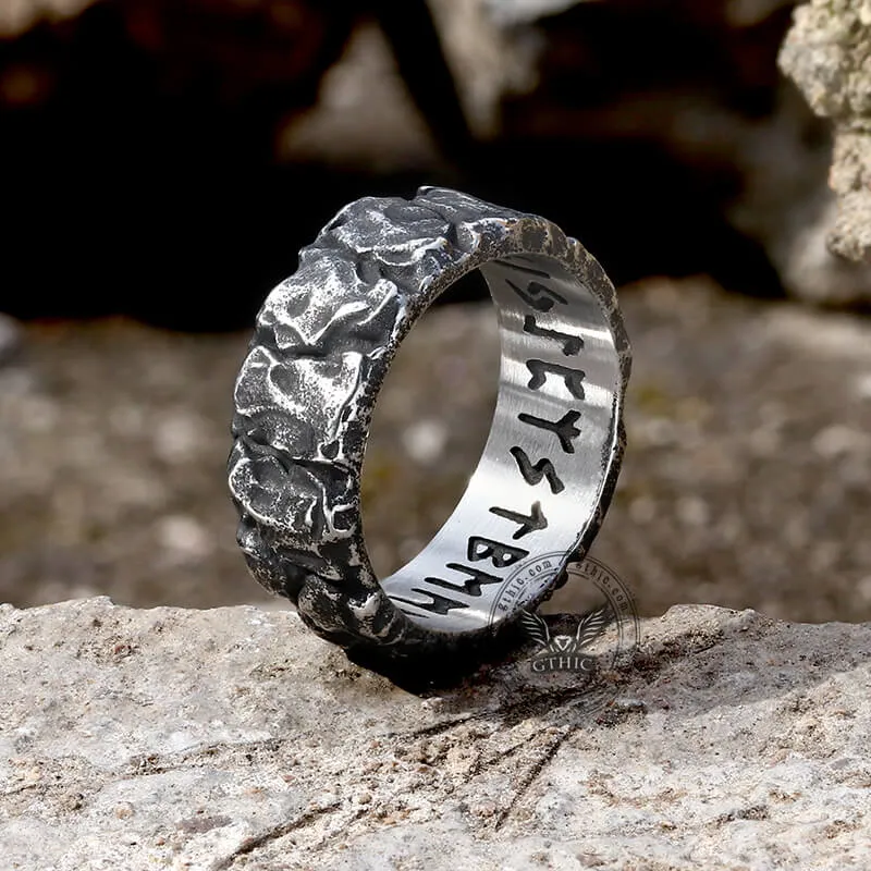 Stone Runes Stainless Steel Viking Ring sold by GTHIC product image thumbnail 5