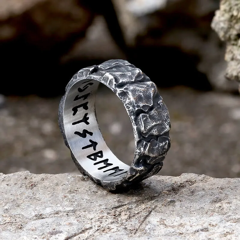Stone Runes Stainless Steel Viking Ring sold by GTHIC product image thumbnail 3