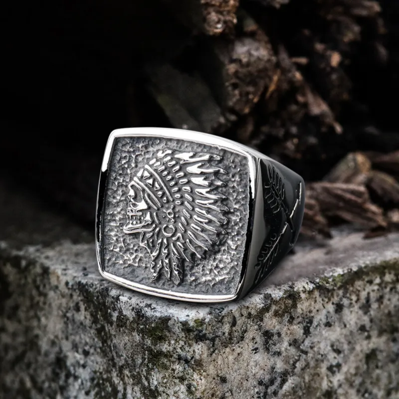 Indian Stainless Steel Skull Ring sold by GTHIC