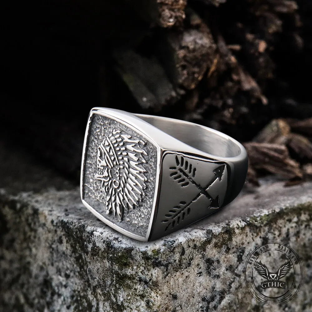 Indian Stainless Steel Skull Ring sold by GTHIC product image thumbnail 3