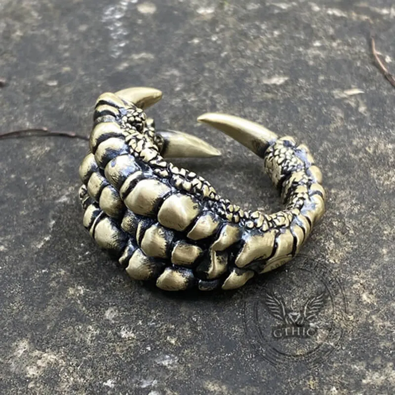 Retro Dragon Claw Brass Sterling Silver Ring sold by GTHIC product image thumbnail 5