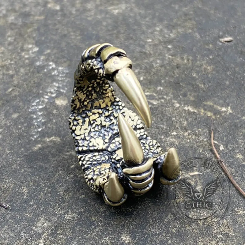 Retro Dragon Claw Brass Sterling Silver Ring sold by GTHIC product image thumbnail 4