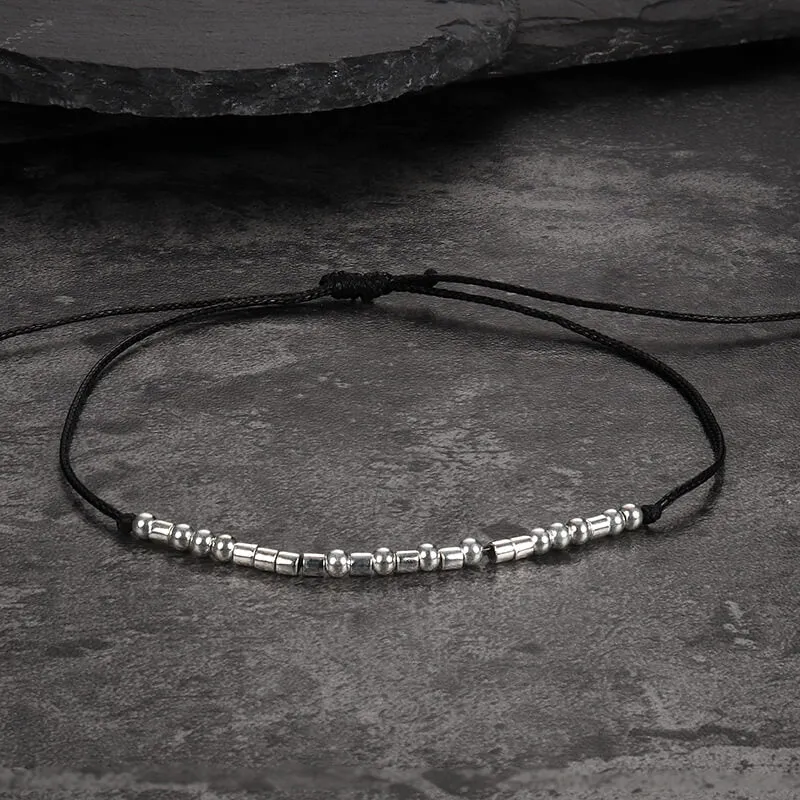 Fuck Love Morse Code Sterling Silver Bracelet sold by GTHIC